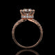 Round Cut Split Shank Hidden Halo Lab Diamond Engagement Ring