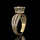 Round Cut Split Shank Hidden Halo Lab Diamond Engagement Ring