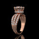 Round Cut Split Shank Hidden Halo Lab Diamond Engagement Ring