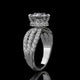 Round Cut Split Shank Hidden Halo Lab Diamond Engagement Ring