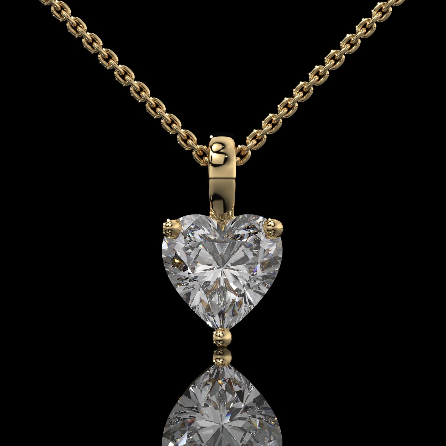Heart Cut Lab Diamond Pendant Necklace