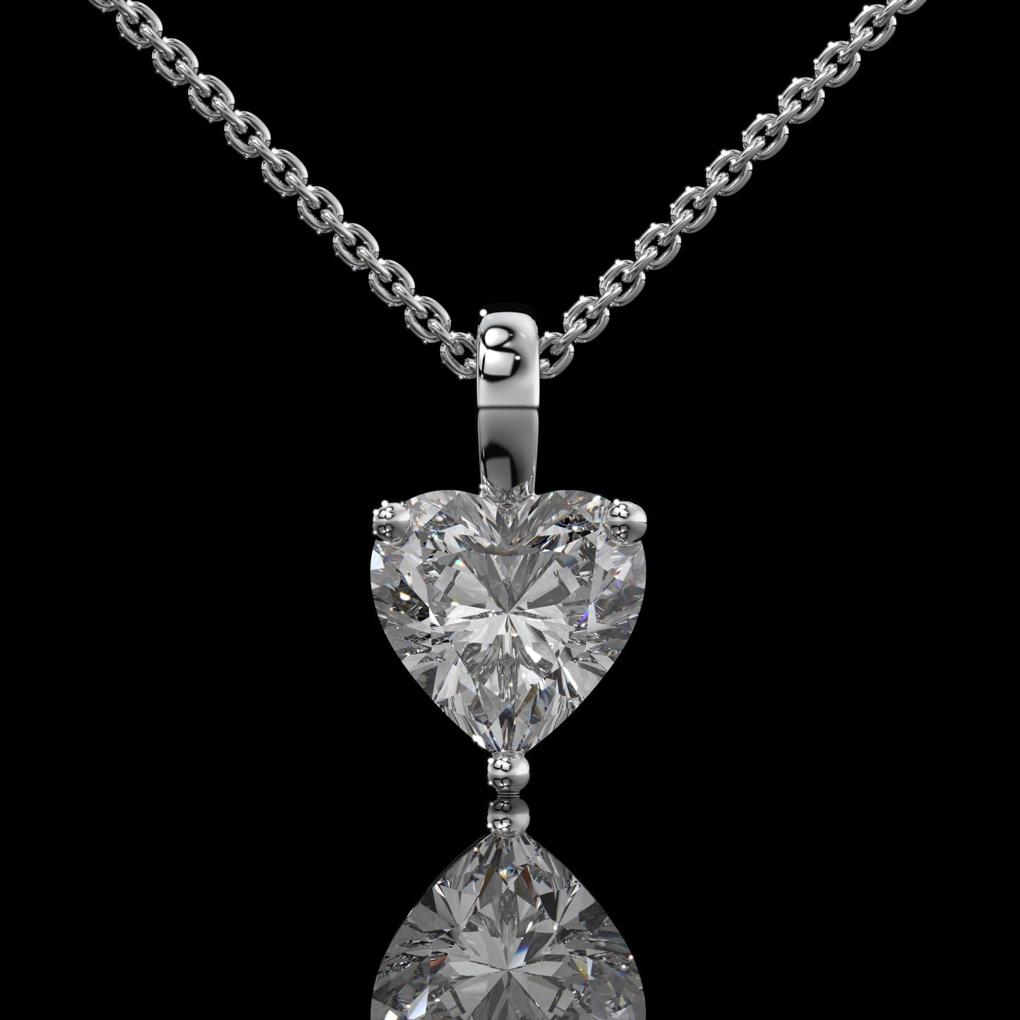 Heart Cut Lab Diamond Pendant Necklace