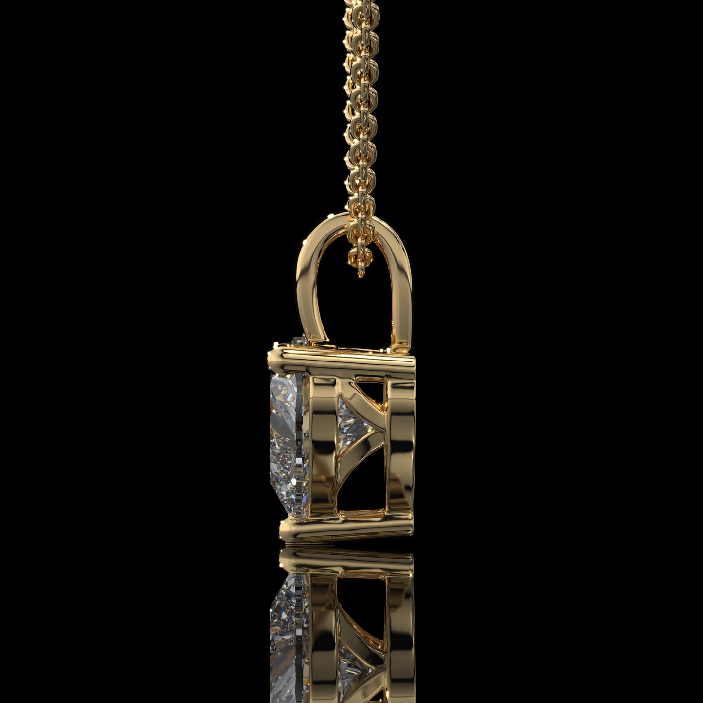 Heart Cut Lab Diamond Pendant Necklace