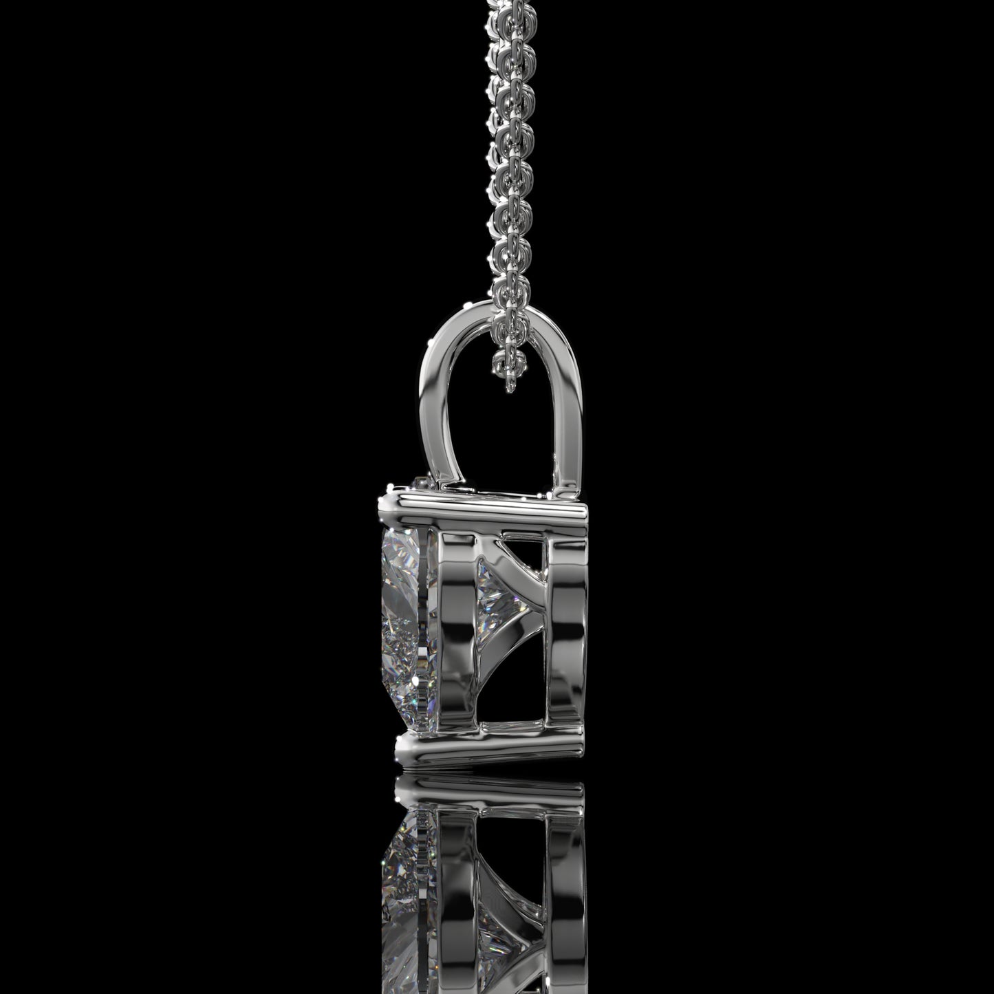 Heart Cut Lab Diamond Pendant Necklace