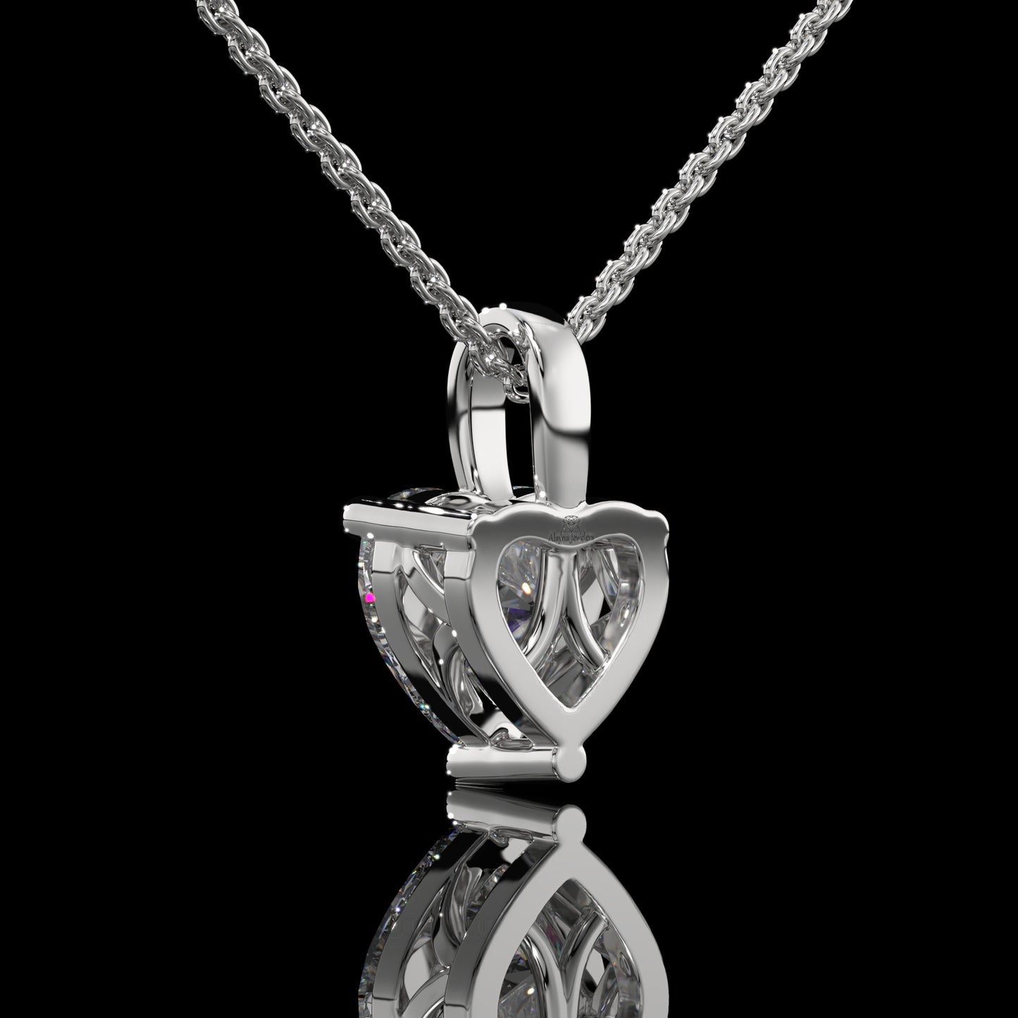 Heart Cut Lab Diamond Pendant Necklace