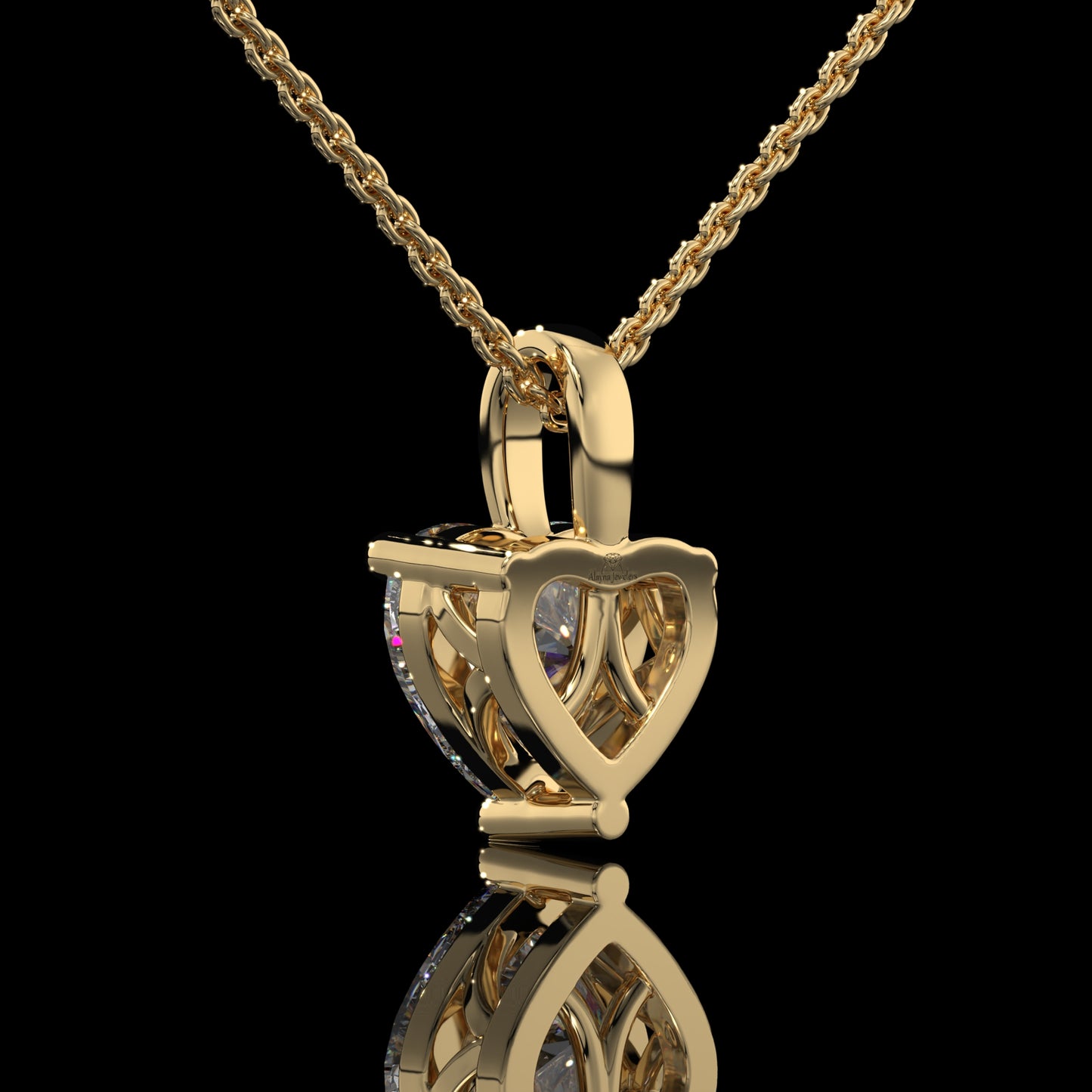 Heart Cut Lab Diamond Pendant Necklace