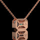 Emerald Cut Bezel Set Lab Diamond Pendant Necklace