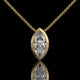 Marquise Cut Bezel Set Lab Diamond Pendant Necklace