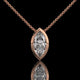 Marquise Cut Bezel Set Lab Diamond Pendant Necklace