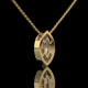 Marquise Cut Bezel Set Lab Diamond Pendant Necklace