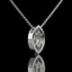 Marquise Cut Bezel Set Lab Diamond Pendant Necklace