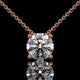 Round Cut Lab Diamond Solitaire Pendant Necklace in Yellow Gold