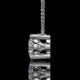 Round Cut Lab Diamond Solitaire Pendant Necklace in Yellow Gold