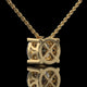 Round Cut Lab Diamond Solitaire Pendant Necklace in Yellow Gold