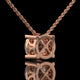 Round Cut Lab Diamond Solitaire Pendant Necklace in Yellow Gold