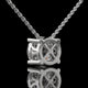 Round Cut Lab Diamond Solitaire Pendant Necklace in Yellow Gold