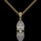 Pear Cut Lab Diamond Solitaire Pendant Necklace