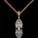 Pear Cut Lab Diamond Solitaire Pendant Necklace