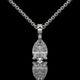 Pear Cut Lab Diamond Solitaire Pendant Necklace