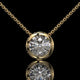 Round Cut Bezel Set Lab Diamond Pendant Necklace