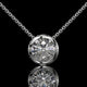 Round Cut Bezel Set Lab Diamond Pendant Necklace