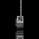 Round Cut Bezel Set Lab Diamond Pendant Necklace