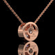 Round Cut Bezel Set Lab Diamond Pendant Necklace