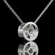 Round Cut Bezel Set Lab Diamond Pendant Necklace