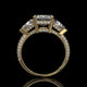 Emerald Cut Three Stone Lab Diamond Engagement Ring