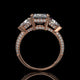 Emerald Cut Three Stone Lab Diamond Engagement Ring