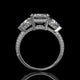 Emerald Cut Three Stone Lab Diamond Engagement Ring