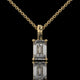 Emerald Cut Lab Diamond Solitaire Pendant Necklace