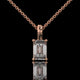 Emerald Cut Lab Diamond Solitaire Pendant Necklace