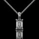 Emerald Cut Lab Diamond Solitaire Pendant Necklace