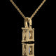Emerald Cut Lab Diamond Solitaire Pendant Necklace