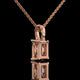 Emerald Cut Lab Diamond Solitaire Pendant Necklace