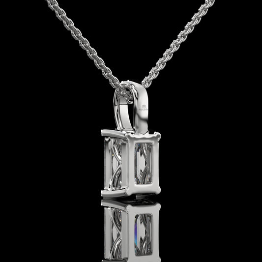 Emerald Cut Lab-Grown Diamond Pendant
