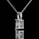 Emerald Cut Lab Diamond Solitaire Pendant Necklace