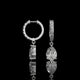 Pear Shape Lab Diamond Drop Hoop Earrings with Pavé Accents