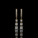 Graduated Princess Cut Lab Diamond Drop Earrings