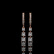 Graduated Princess Cut Lab Diamond Drop Earrings