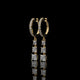 Graduated Princess Cut Lab Diamond Drop Earrings