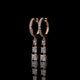 Graduated Princess Cut Lab Diamond Drop Earrings