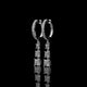 Graduated Princess Cut Lab Diamond Drop Earrings