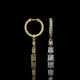 Graduated Princess Cut Lab Diamond Drop Earrings