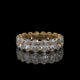 Oval Cut Lab Diamond Eternity Band in 14K Yellow Gold