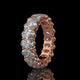 Oval Cut Lab Diamond Eternity Band in 14K Yellow Gold