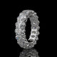 Oval Cut Lab Diamond Eternity Band in 14K Yellow Gold
