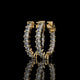 Inside-Out Princess Cut Lab Diamond Hoop Earrings