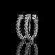Inside-Out Princess Cut Lab Diamond Hoop Earrings